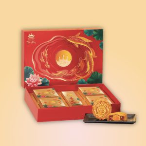 Trăng Vàng Hoàng Kim Vinh Hiển 4 Bánh x 160g x Trà Ô Long 50g (Mới 2024)